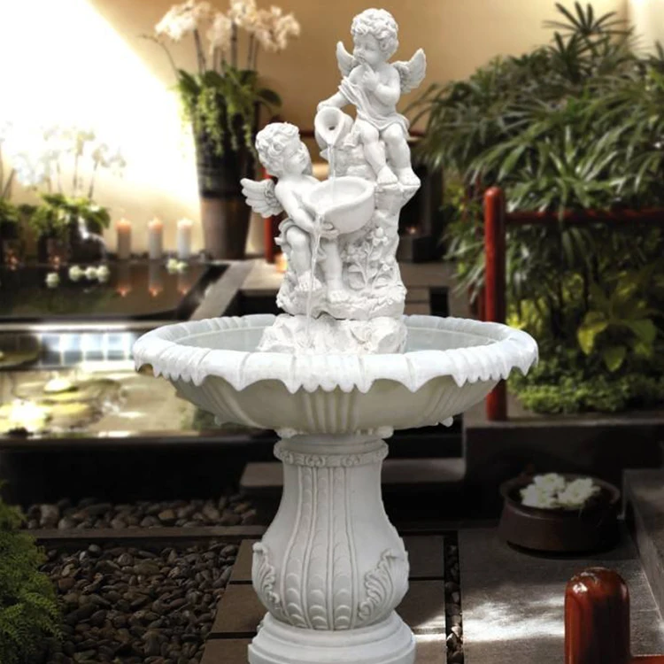 FREE DESIGN Outdoor Garden Animal Granite Fairy Cow Water Fountain