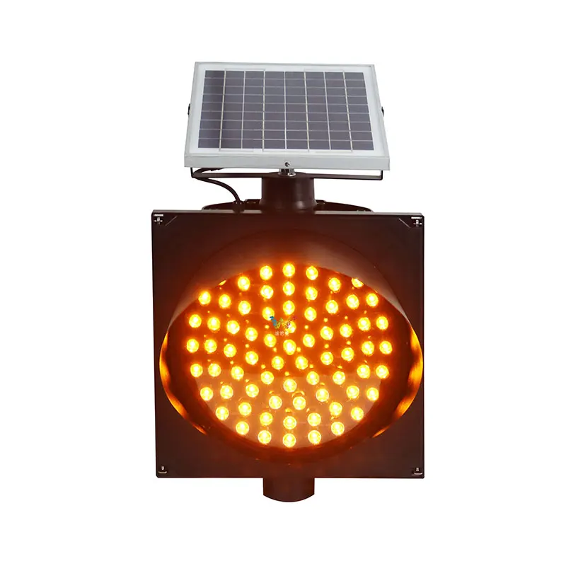 12 inch yellow flashing warning traffic safety road blinker solar traffic light on sale