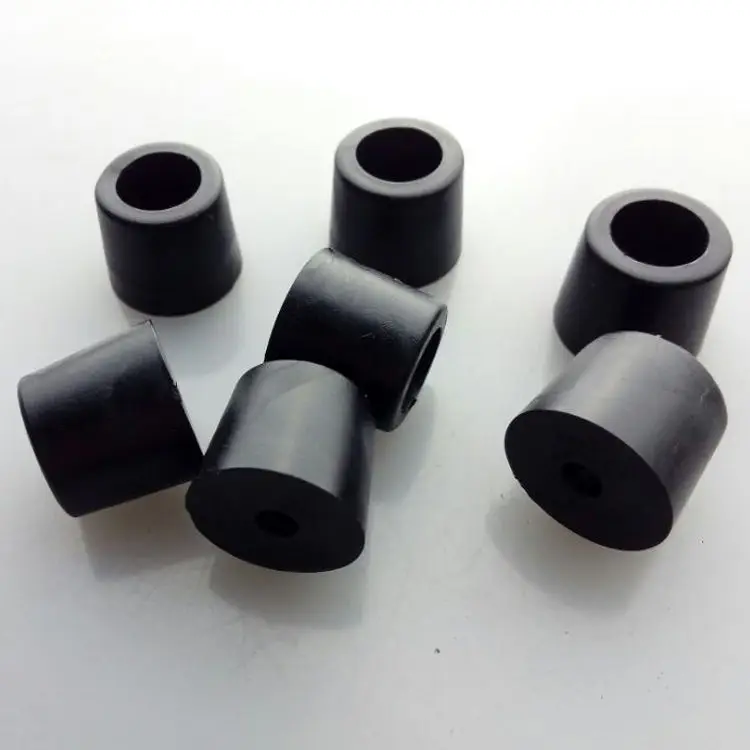 Safety Round Rubber Table Chair fixed foot  Gray screw plastic foot pad for chair
