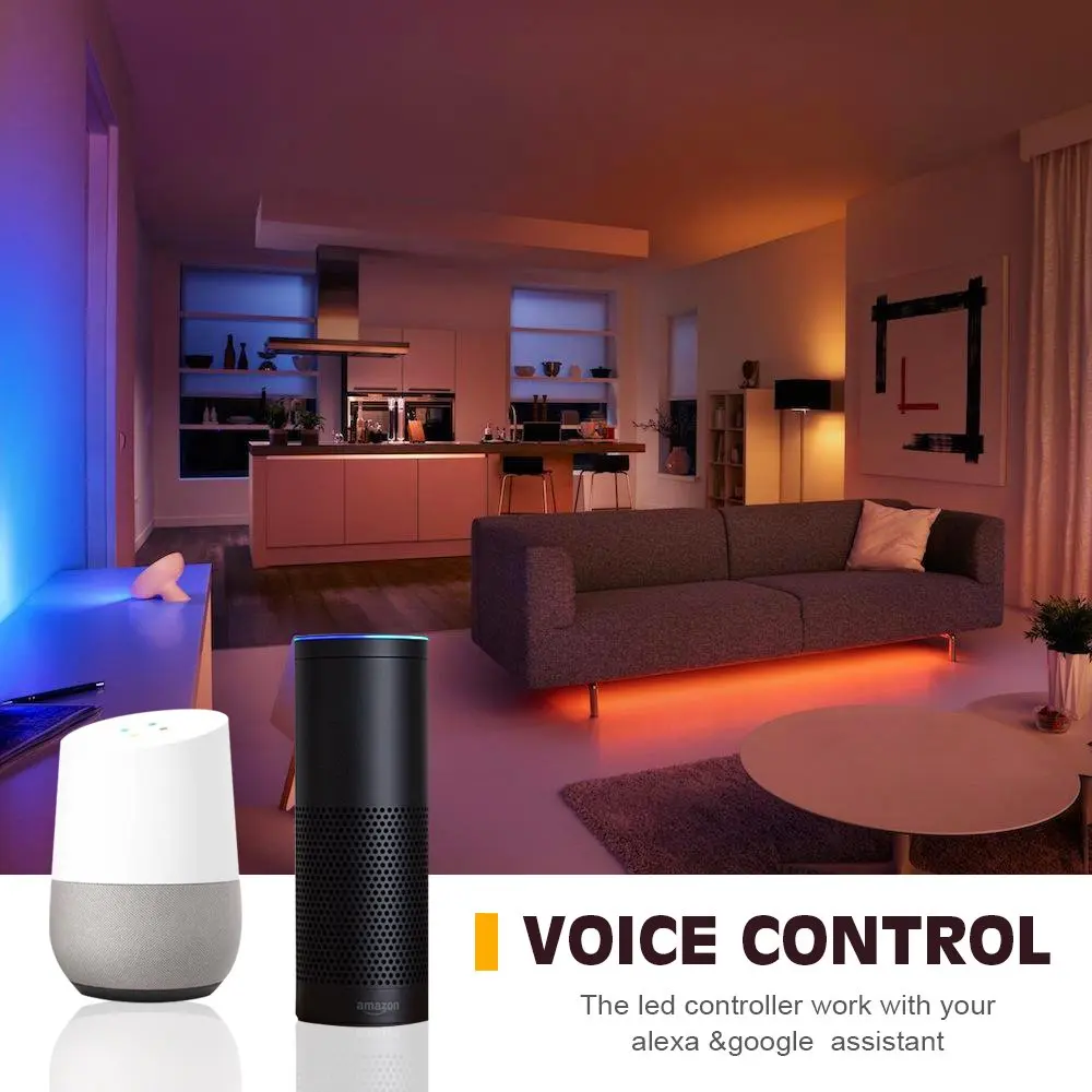  2020 горячая Распродажа ИК пульт дистанционного управления WiFi APP google assistant Amazon Alexa звуковой синхронизация музыка управление RGB светодиодный