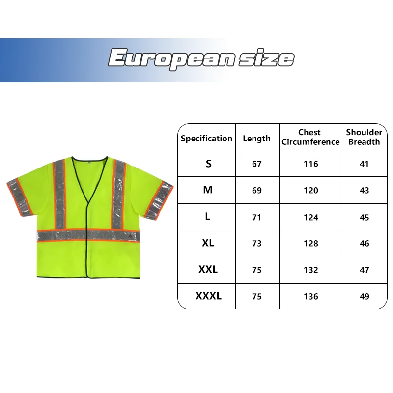 High Visibility LED Gloss Reflective Safety Vest Glow In Dark Class 3 Construction Working Reflector Safety Vest With Lights