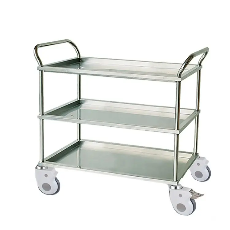 CDHB-STC05 High quality hospital furniture  stainless steel treatment cart medical instrument trolley