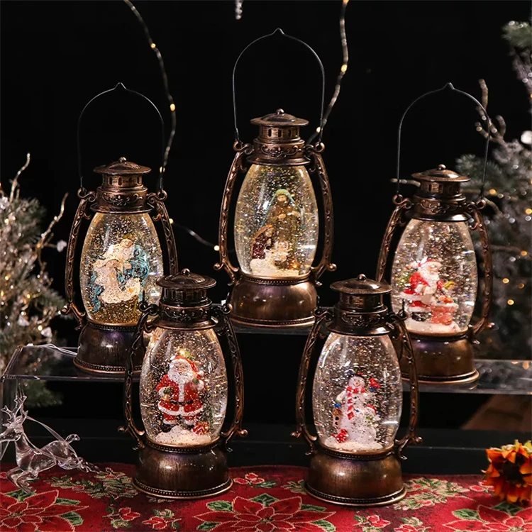 View larger image Add to Compare  Share LED Christmas Lantern Candlestick Night Light Decor Creative Hanging Wind L