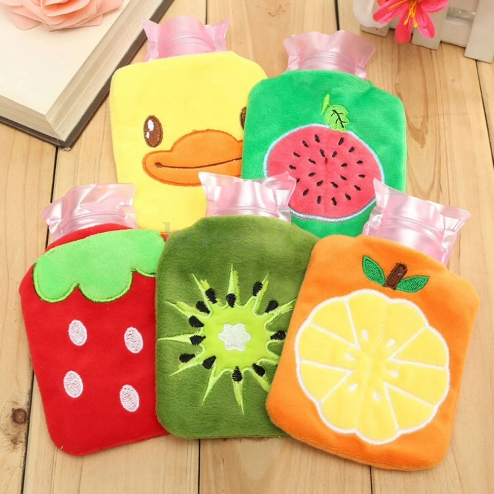 high quality rubber pvc material cheap hand foot warmer cover mini cute cartoon hot water bag