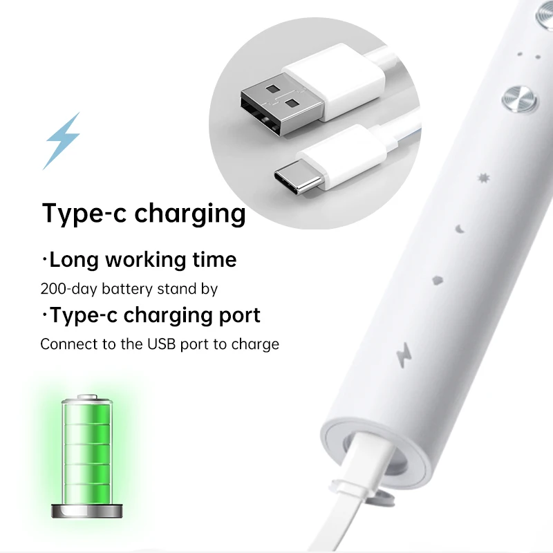 Электрическая зубная щетка от производителя роскошный водонепроницаемый дизайн мягкая щетина Портативная звуковая вибрационная Чистящая