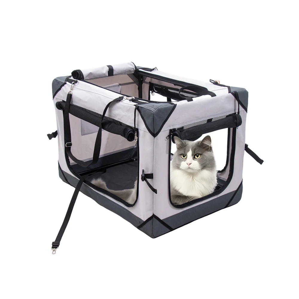 Custom Auto Safe Achterbank Huisdier Tas Opvouwbare Hond Box Draagbare Huisdier Reiskooi Huisdier Auto Zachte Krat