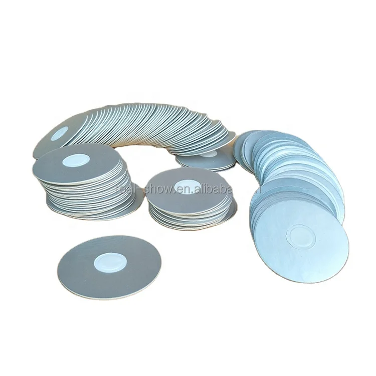 
Aluminum induction venting liners gas release liners for detergent sealing wads 