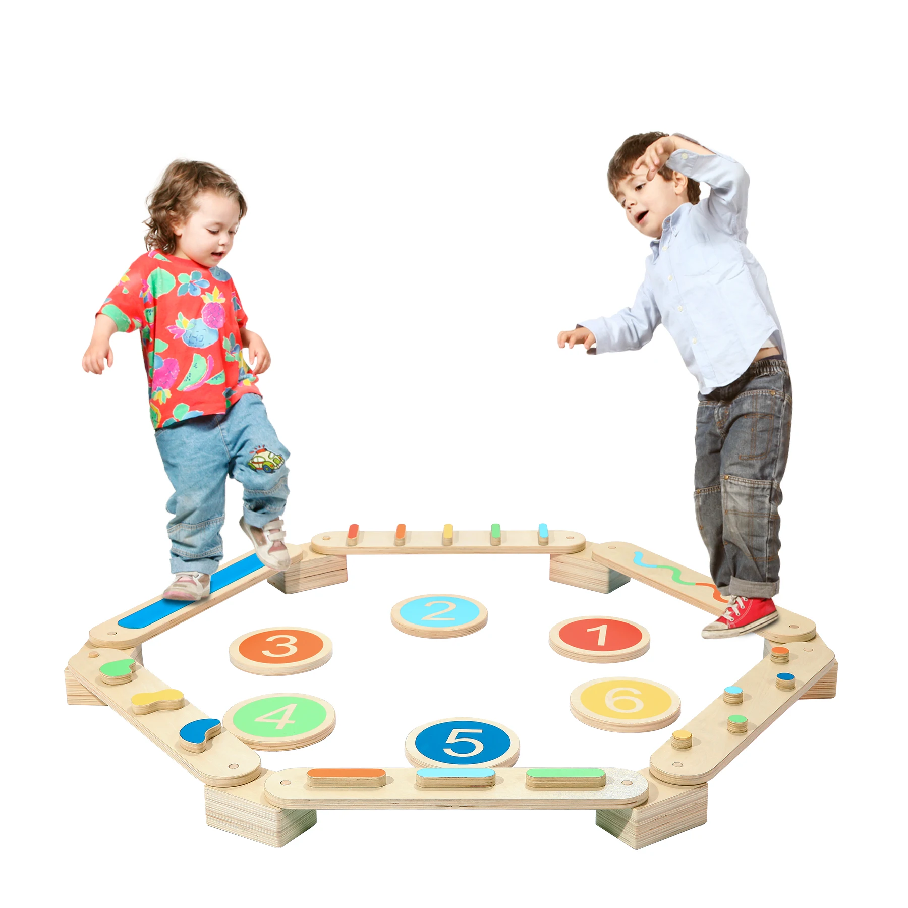 Children Balance Beam Six Sets of Sensory Toys Training Equipment Board for Kids