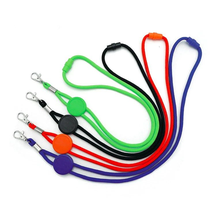
Promotion customized woven round cord lanyard 