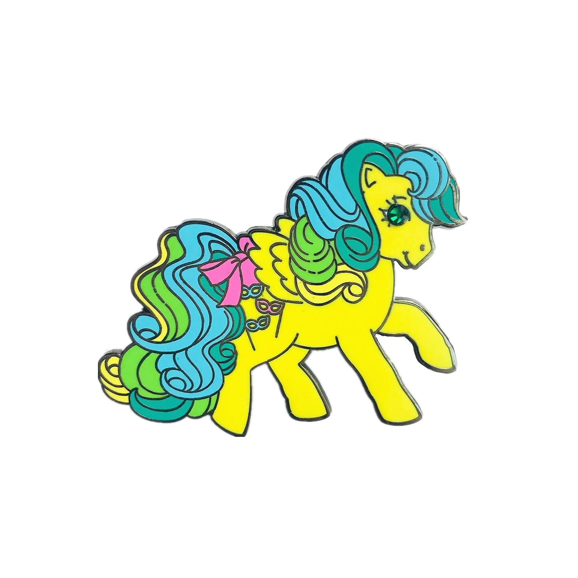 Hot Sale Gifts Your Own Lapel Pins Free Horse Pony Design Metal Craft Rhinestone Diamond Hard Enamel Pins With Screen Printing