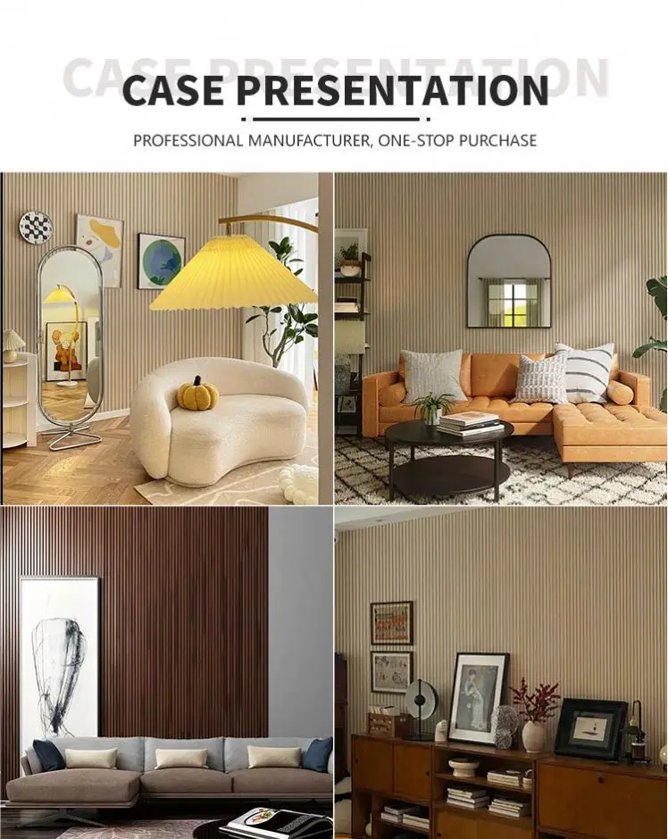 Diffusion Natural Veneer Oak Wall Akupanel Eco-Friendly Sound Absorption Slatted Wood Acoustic Panel
