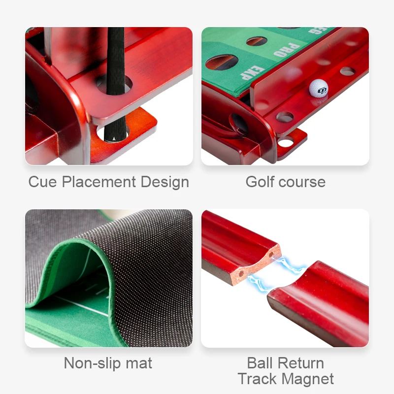 Premium Quality Mini Golf Practice Training Aid Putting Green Training Equipment Golf Putting Trainer Mat with Ball Return