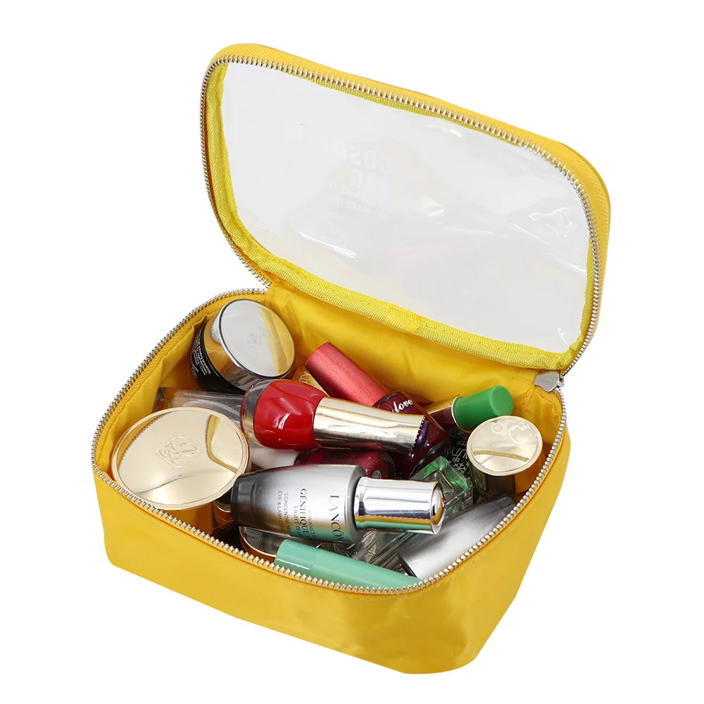 Classic Design PVC Cosmetic Bag Transparent PVC Beauty Makeup Set Organizer Makeup Toiletry Bag Zip Lock Box Bags With Logo
