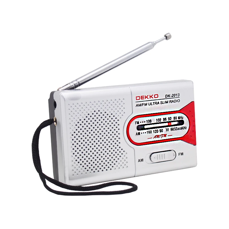 Factory Wholesale Mini Radio Receiver AM/FM Portable Radio Built in speaker Pocket radio DK-2013