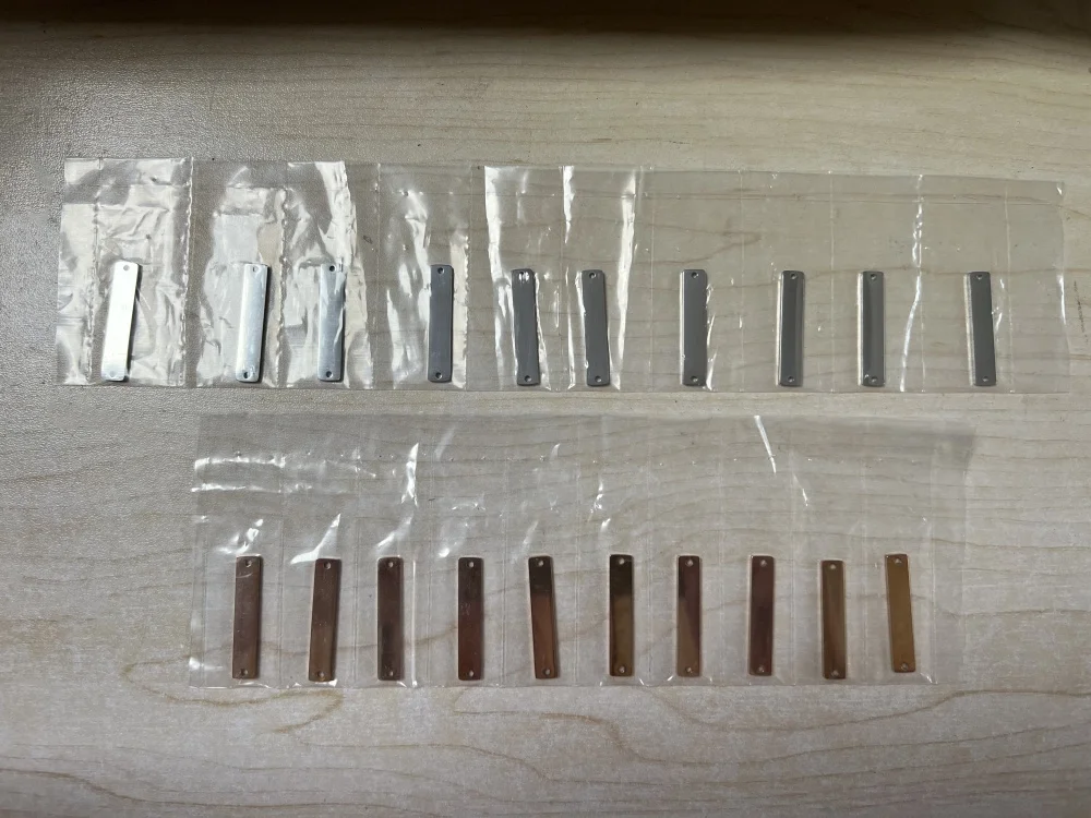 32*6mm Stainless steel mirror polished long strip pendant with double hole rectangle connector for jewelry making findings