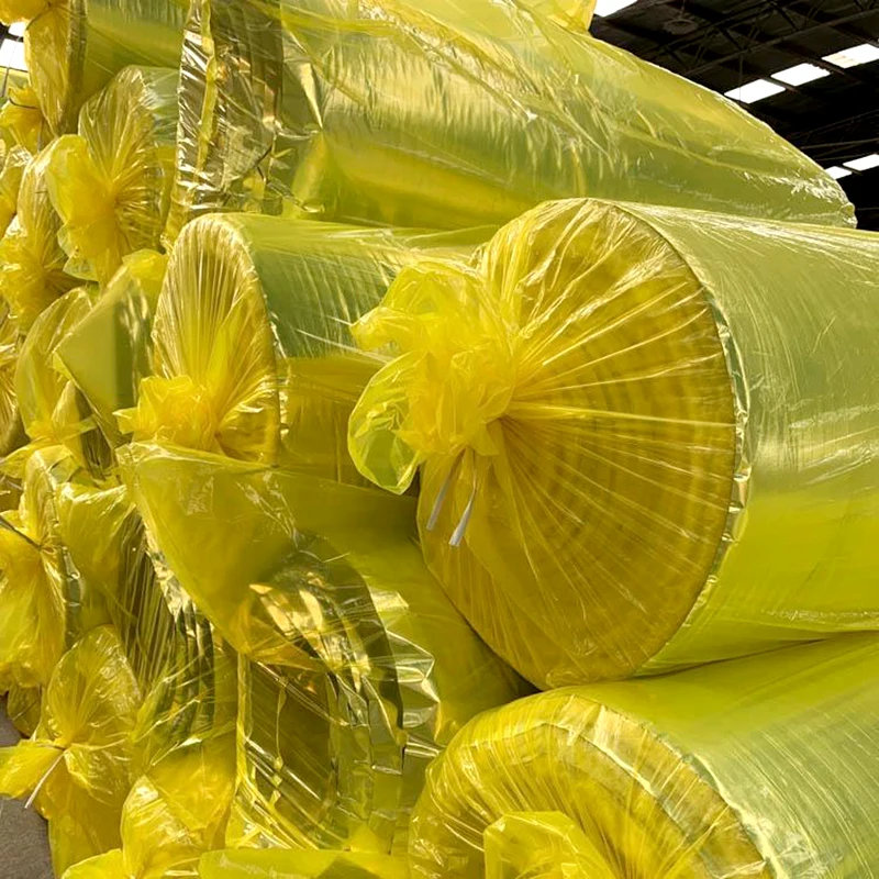 Aluminum foil veneer glass wool blanket roll fiberglass wool fiber coil felt for wall or roof thermal insulation