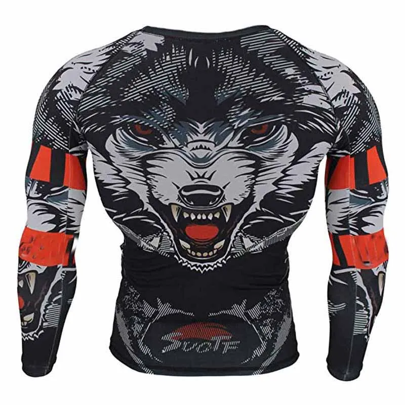 Sports Compression Clothing MMA BJJ Base Layer Rash Guard for Men