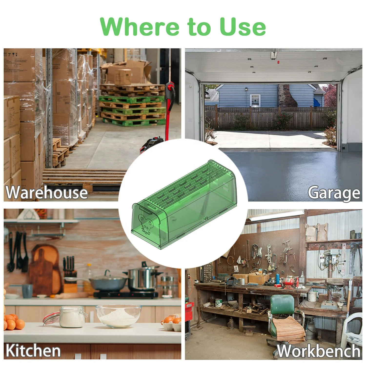 Reusable Animal Catcher Outdoor Live Mice Cage No Killer Catch and Release Rodent Rat Traps Plastic House Humane Mouse Trap