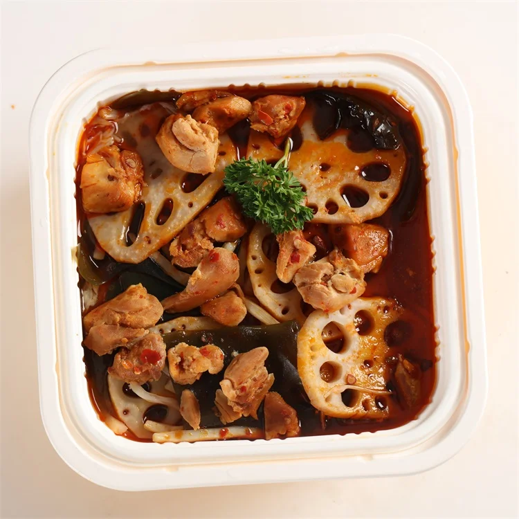 Острая куриная мяса самонагревающаяся пищевая кастрюля мгновенная пища готовая к