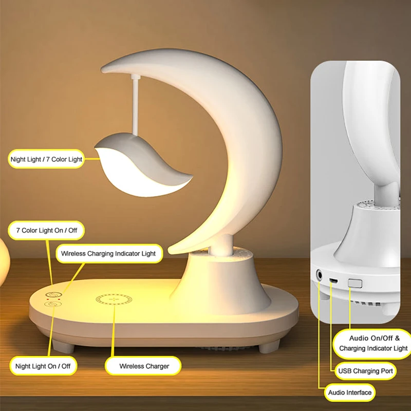 Baby Sound Machine White Noise Machine for Sleeping Baby Kids Adults Portable Adjustable 5 Color Night Light USB Bluetooth lamp