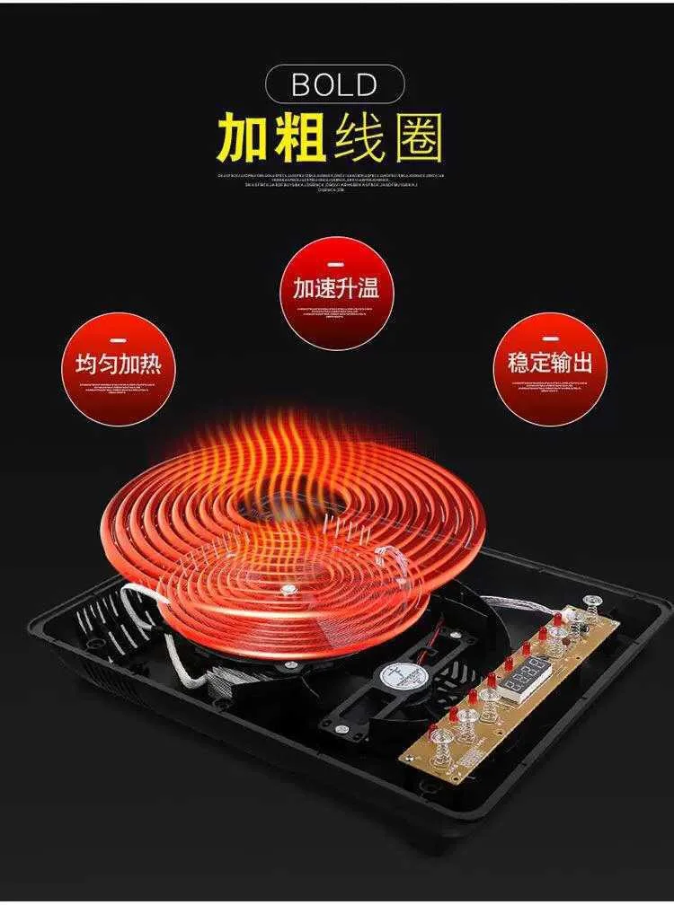 2200 Вт домашняя Сенсорная панель Hotpot 12 В 24 постоянного тока 2 индукционные
