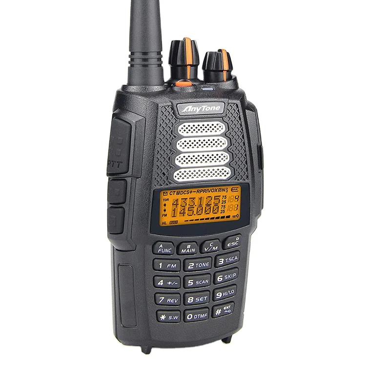 Anytone original walkie talkie AT-398UV Dual band handheld 5watte handheld walkie-talkie twp way radio portable radio