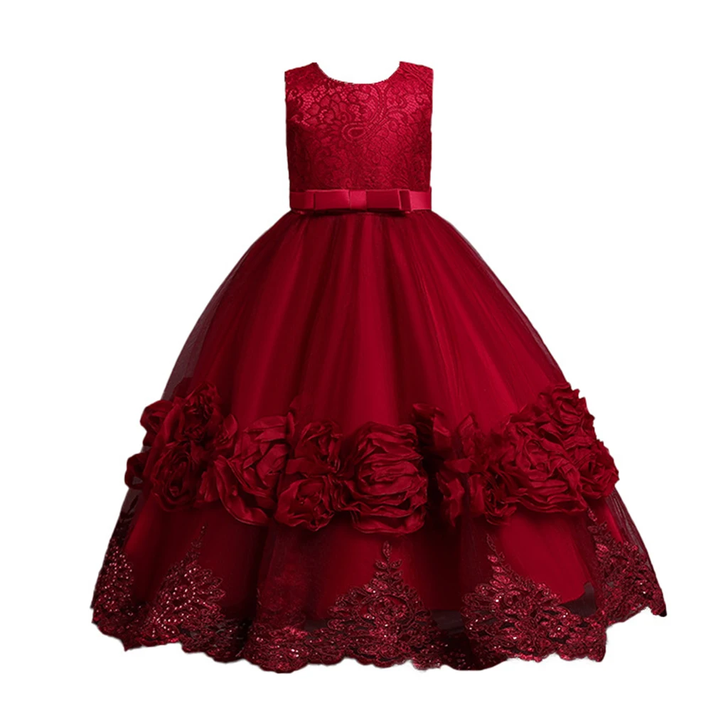 Hot sale Children Pretty Princess Dresses Party Summer Flower Girl Wedding Dresses