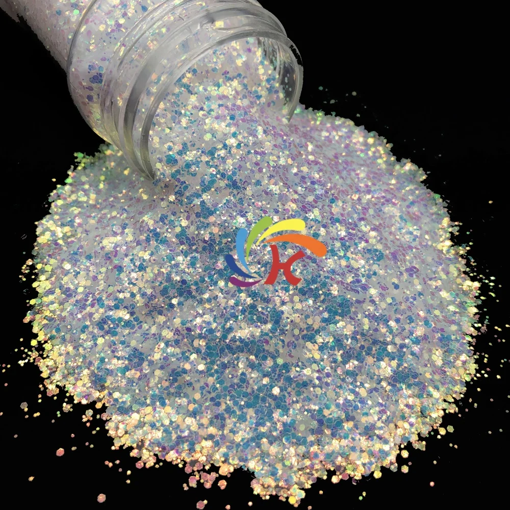 1kg Bag Glitter Makeup Cosmetic Opal Iridescent White Glitter Powder Bulk