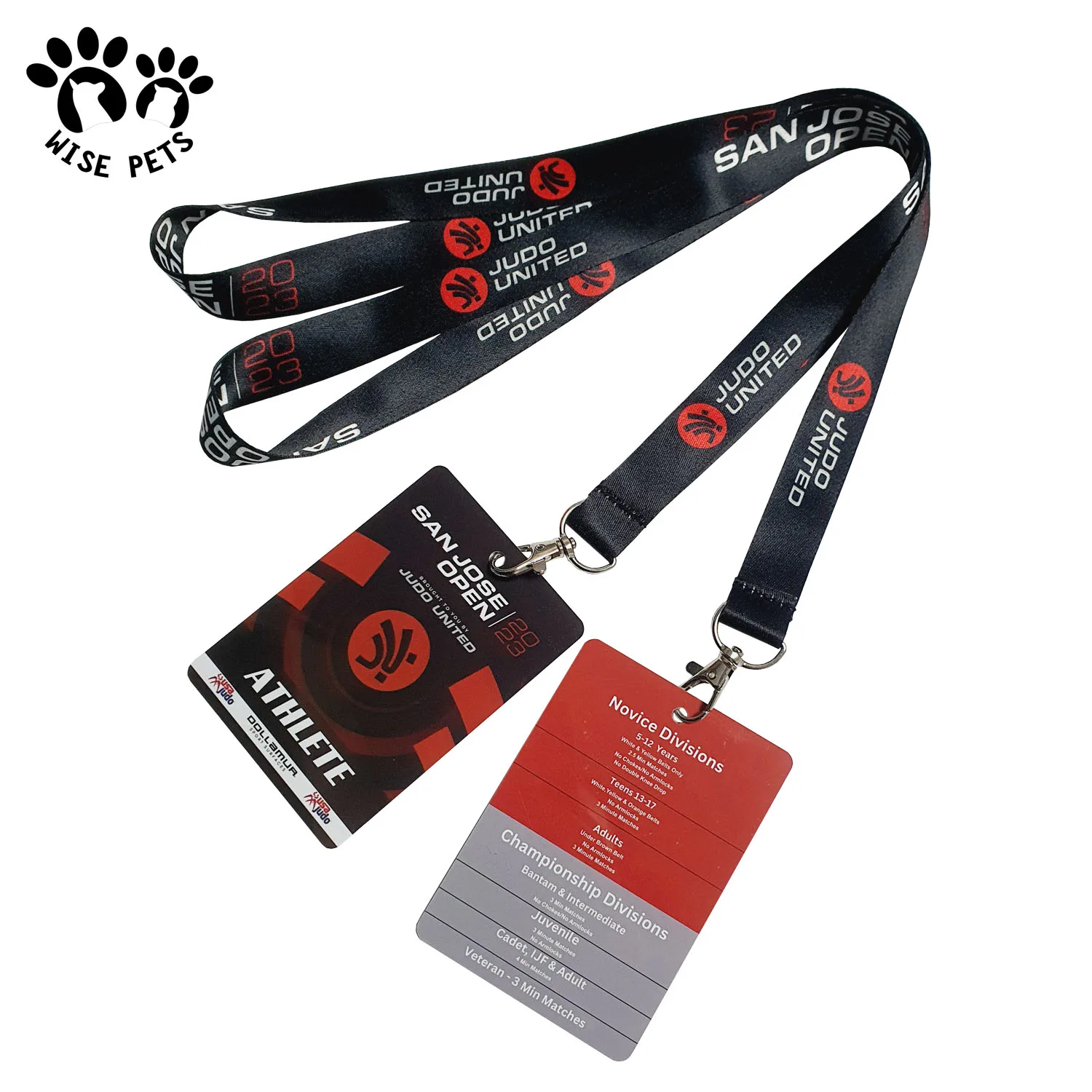 Custom Athlete Referee Coach Teacher Student Lanyard Print Logo PVC Plastic Name ID Badge Holder QR Code VIP Access Pass Card