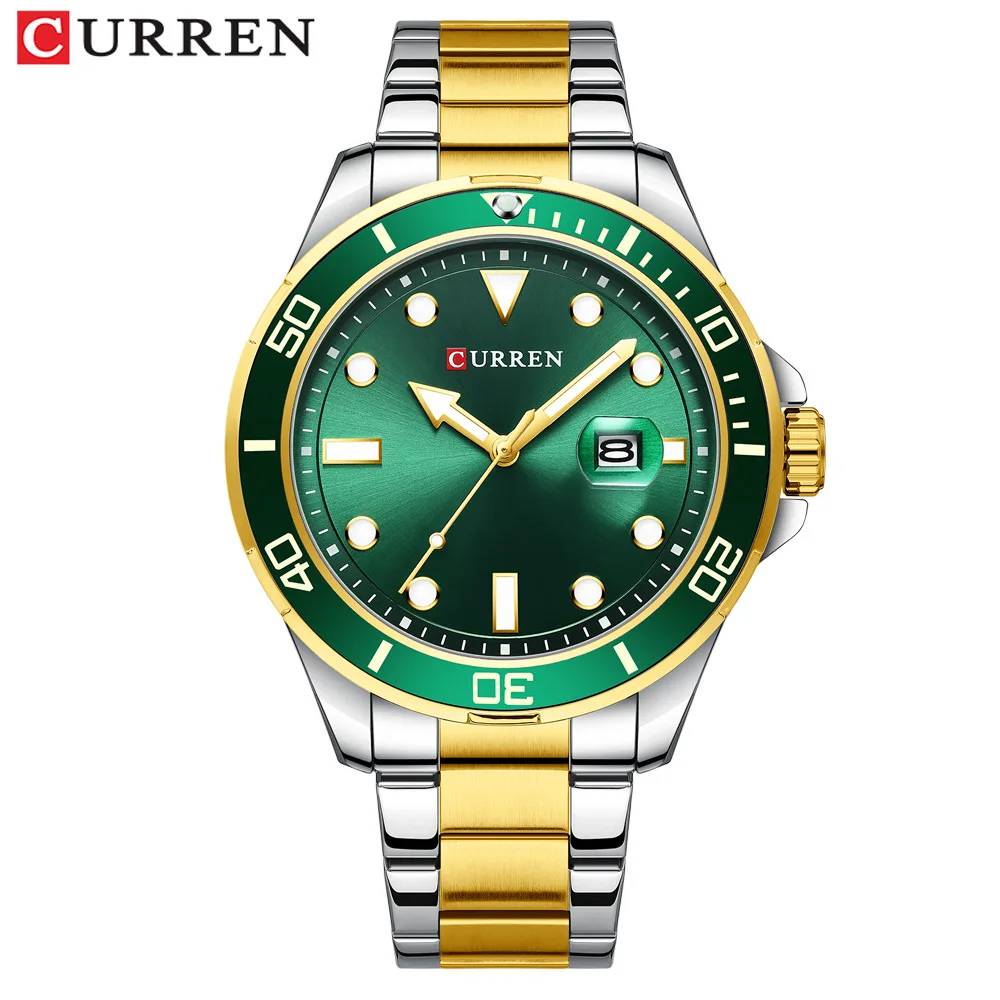 Fashion CURREN 8388 Waterproof Stainless Steel Strap Business Leisure Quartz Watch For Men