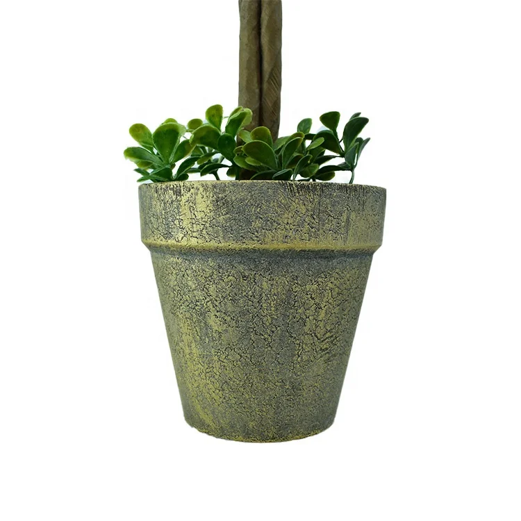 Artificial Topiary Ball Plants Faux Boxwood Trees Potted Fake Bushes Shrubs for Home Office