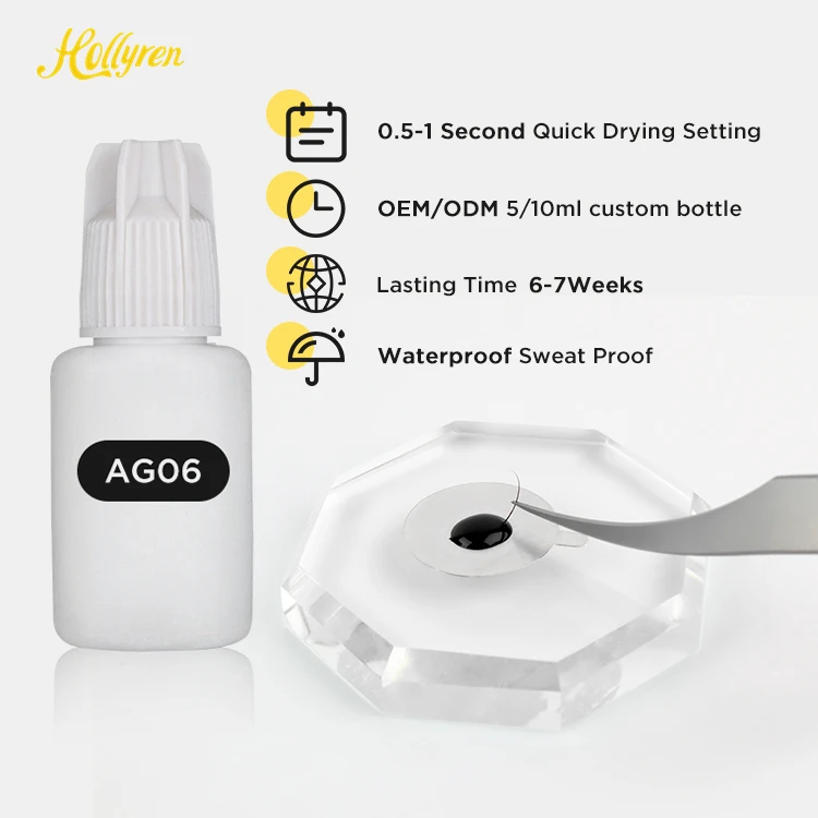 Latex Free Eyelash Extension Glue 0.5 Dry Time Water Proof False Eyelash Extension Glue Primer