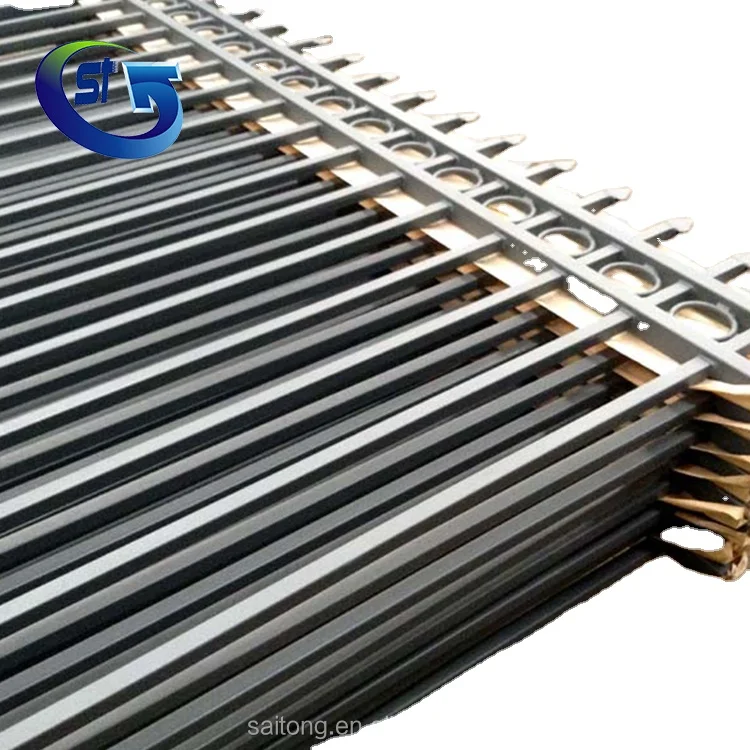 Decorative High Security Spearhead Top Galvanized Fence Panel