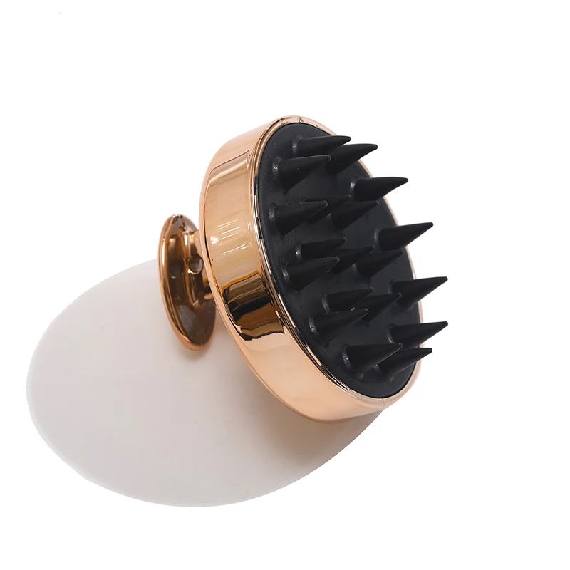 Hot Selling Scalp Massager Brush For Hair Growth Round Hair Brush Gold Shampoo Brush
