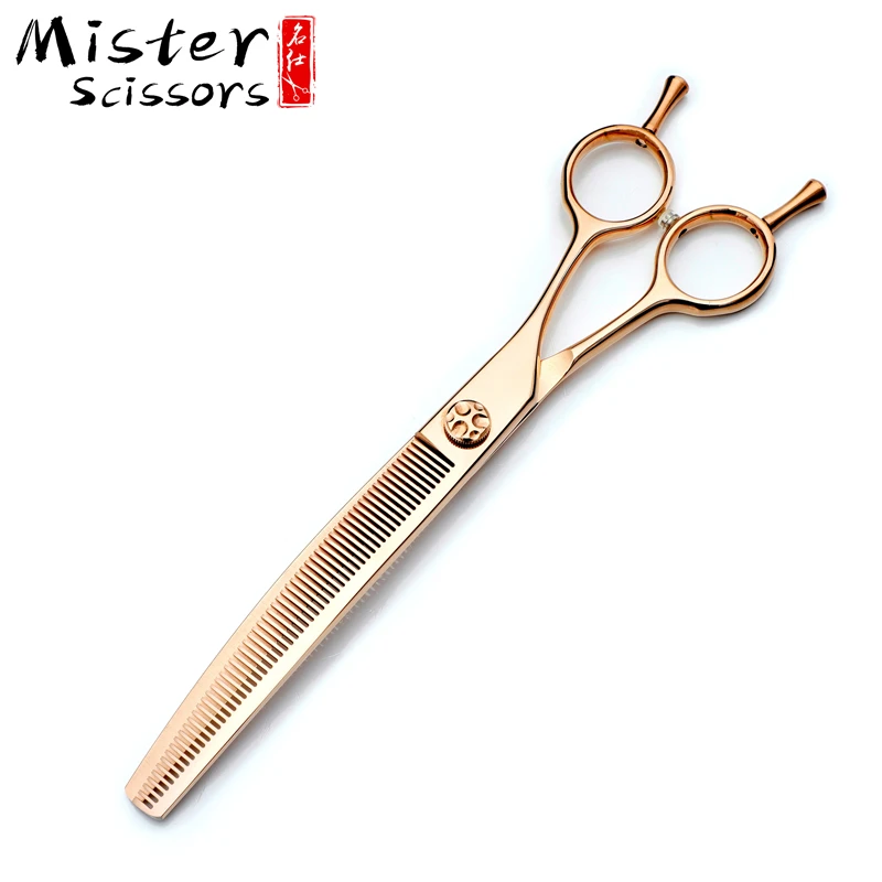 7.5 Inch Slim Shape Professional Pet Scissors Set Curved Stainless Steel Thinning