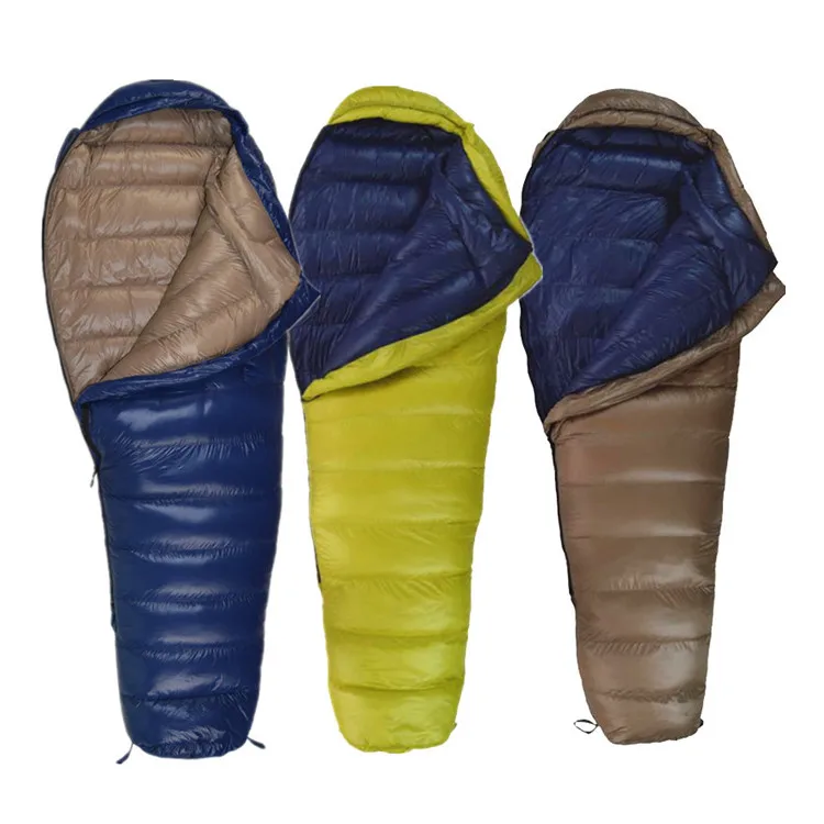 
air travel ultralight waterproof winter mummy wearable winter down lightweight sleeping bag 
