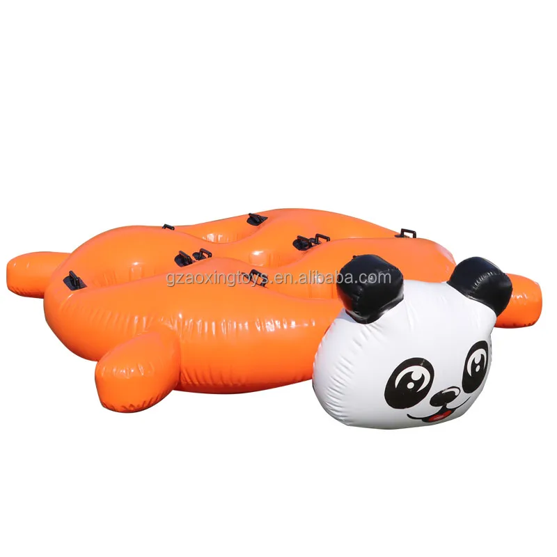 Outdoor Giant Panda Shape Inflatable Tortoise And Hare Race Game,Inflatable Racing Team Games For Events