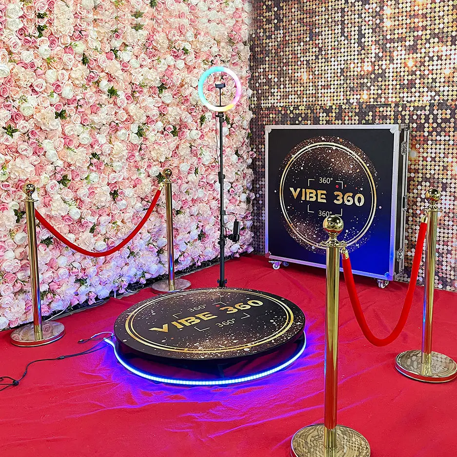 Original Factory Spin Photo Booth 360 Video Booth for Party Ipad Camera 360 Photo Booth Automatic 115cm with Case Party Supplies