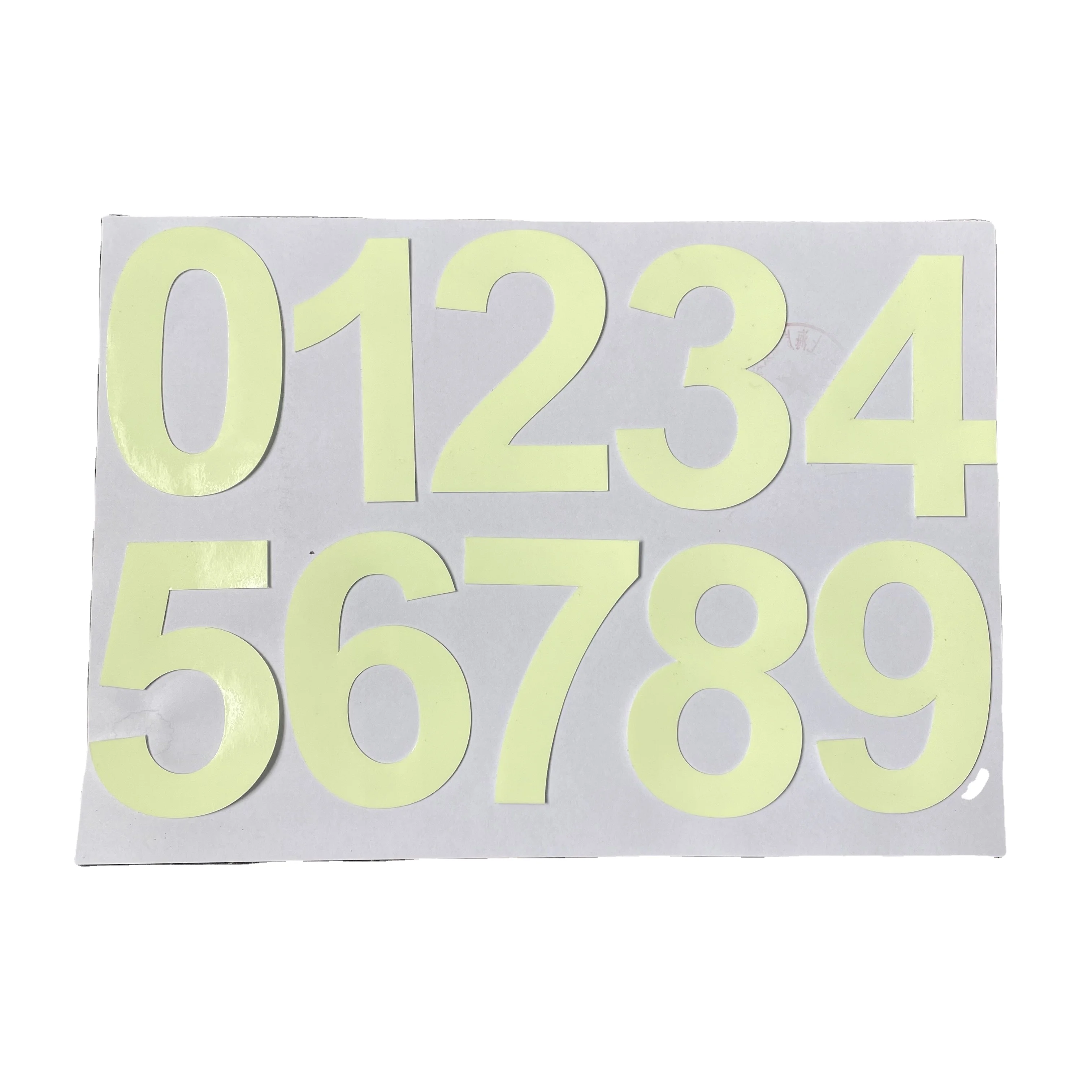 Виниловые наклейки с цифрами на заказ маленькие и большие светящиеся в темноте цифры дома