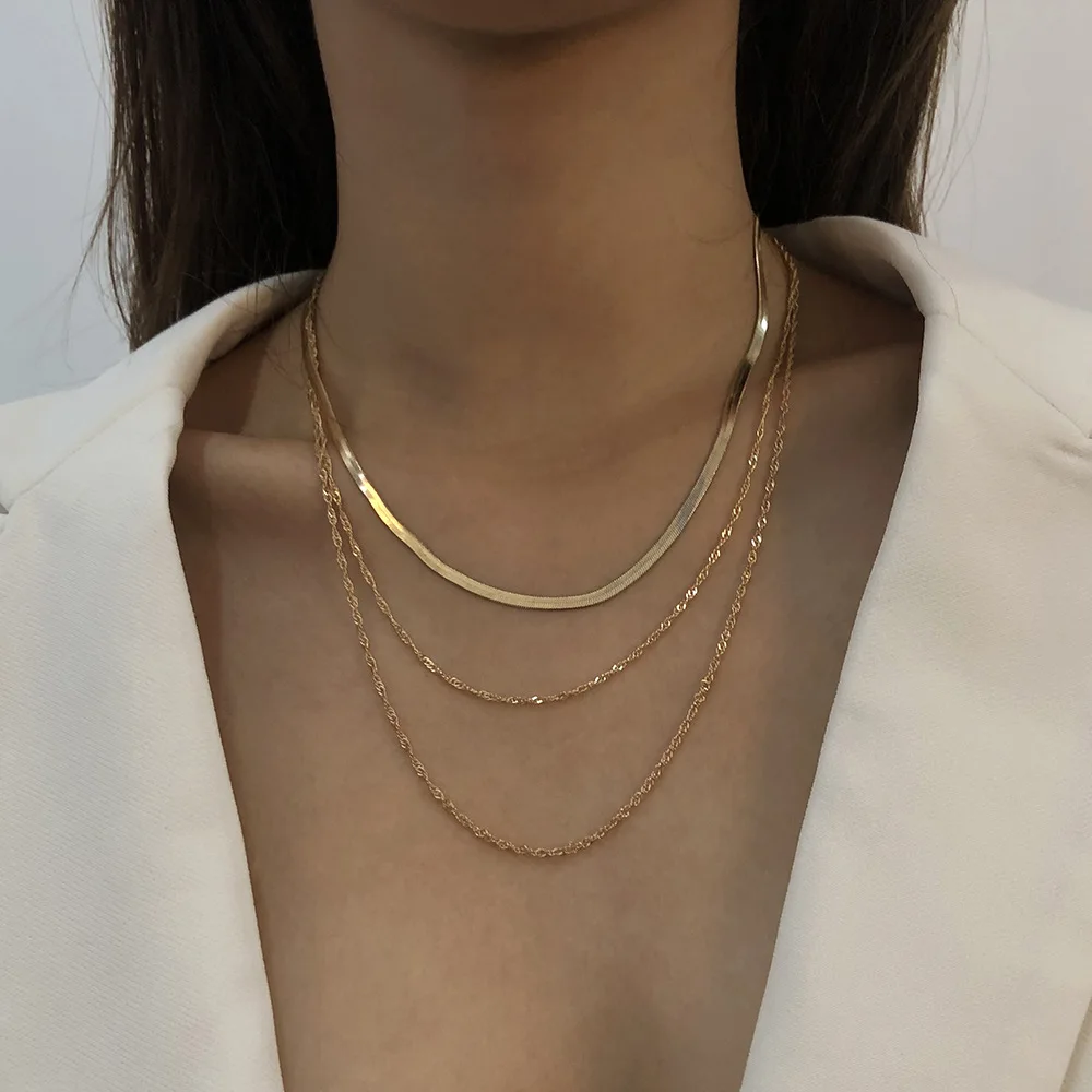 Kingyee Jewelry 2019 popular thin stainless steel womens necklace