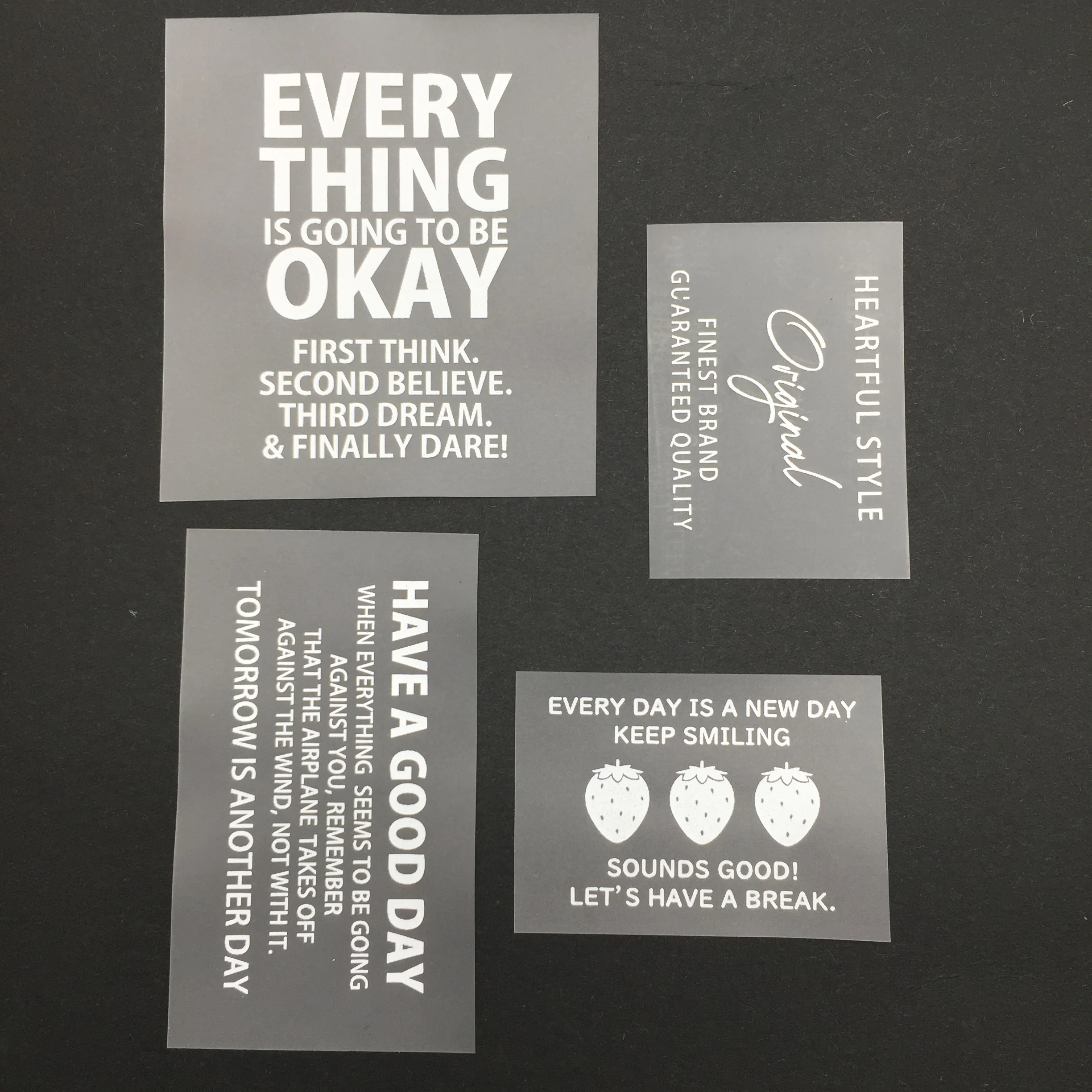 Custom Printed  Soft Plastic Transparent Wash Care Label TPU Clothing Label