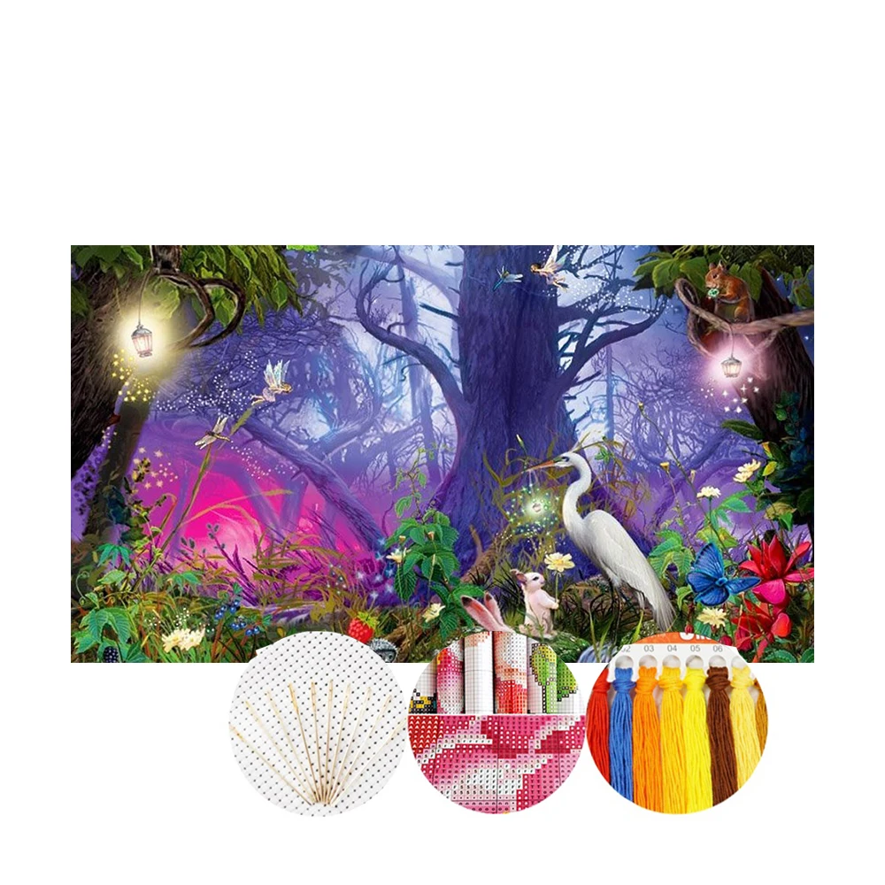 Hot Sale New Big Landscape Embroidery Crafts Fabric Cross Stitch Custom for Home Decor