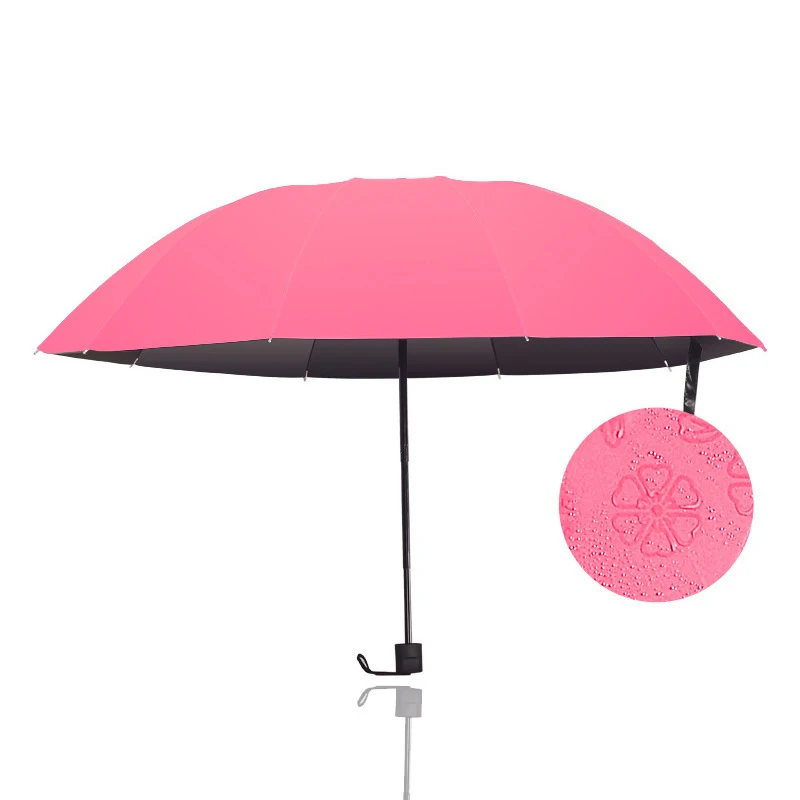 3 Folding Flower Umbrella Design Water Bloom Fancy Sun/Rain Proof Magic Umbrella Color Changing Umbrella