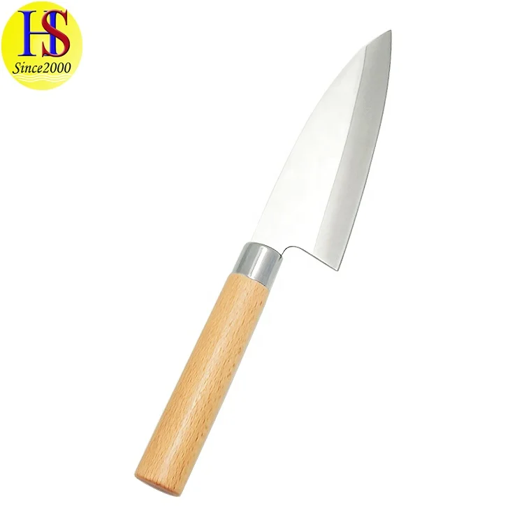 Kitchen 6.5 Inch Stainless Steel Japanese Chef Butcher Knife with Wooden Handle