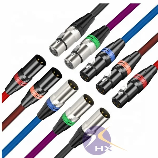 Manufacturer High Quality 1M 2M 5M 3Pin Xlr Audio Cable For Microphone Mic Instrument Guitar 3Pin Male To Female Xlr Cable Audio