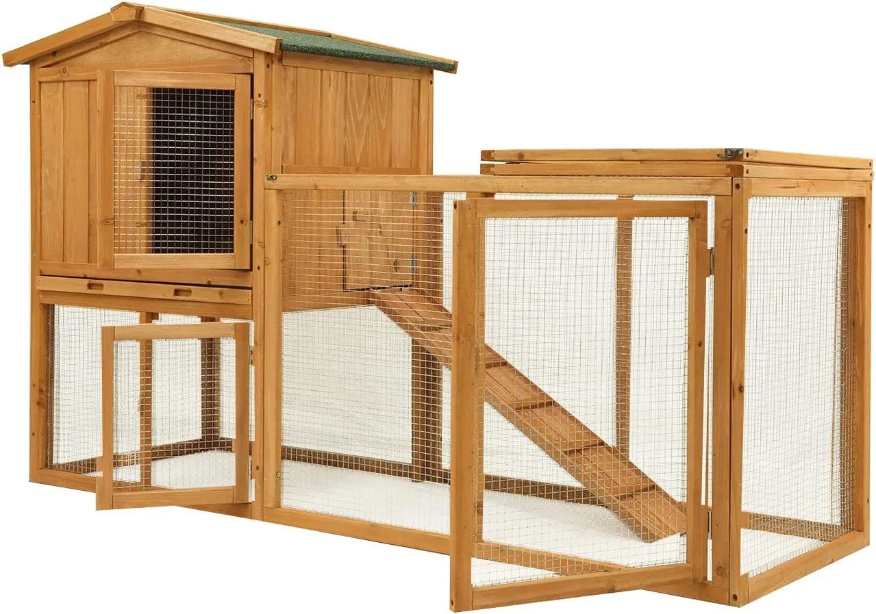 New Outdoor Rainproof Wooden Chicken and Rabbit Cages
