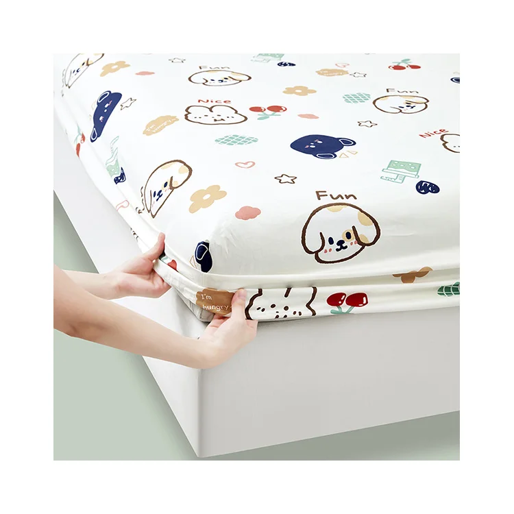 Mattress Sheet Bamboo Fabric Super Soft And Breathable Oem Print Design Bedspreads