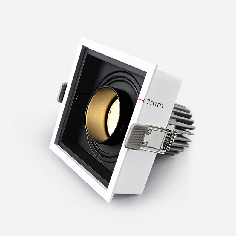 Single Head 10W Downlight Trim LED 355 Rotatable Module Spotlight Adjustable COB Grille light