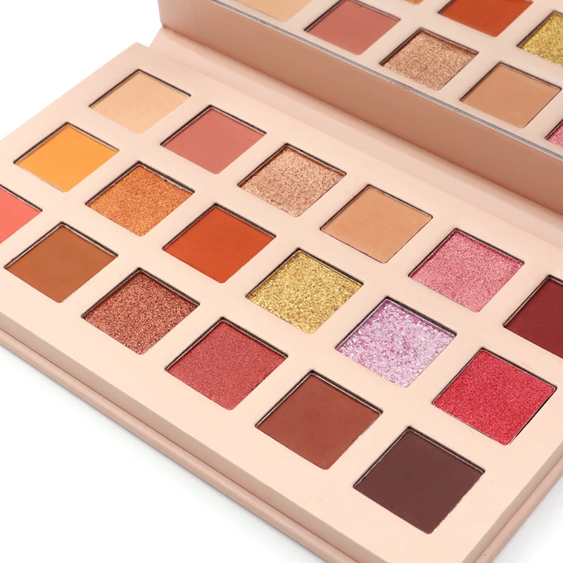Wholesale Cosmetics Makeup 18 Color Highly Pigmented Custom Nude Eyeshadow Palette