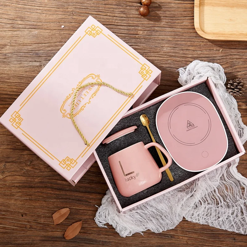 Hot Sale Gift Set Cup Heating Pad Temperature Control Smart Coffee Mug Cup Warmer With Custom Logo